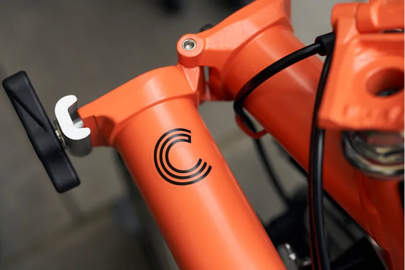 Brompton C-Line Explore Mid Bar Folding Bike 2022 Fire Coral-1